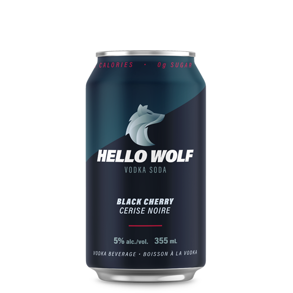 Hello Wolf Vodka Soda - Black Cherry 6-pack (includes GST + deposit)