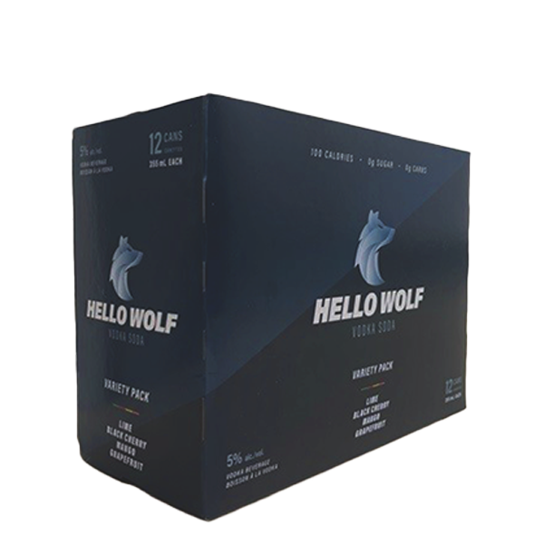 Hello Wolf Vodka Soda - Variety 12-pack (includes GST + deposit)