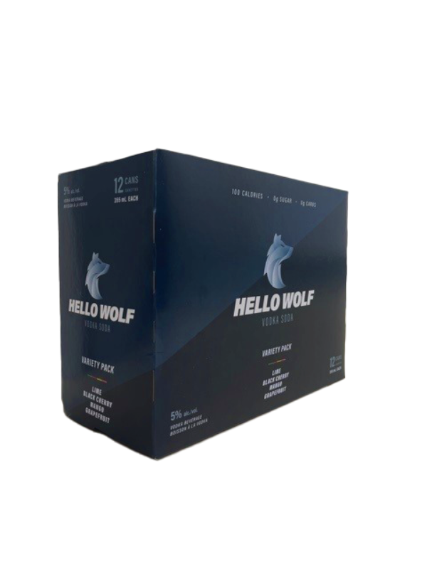 Hello Wolf Vodka Soda - Variety 12-pack (includes GST + deposit)