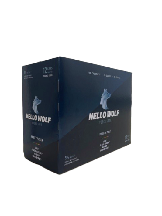 Hello Wolf Vodka Soda - Variety 12-pack (includes GST + deposit)
